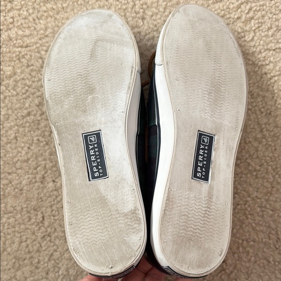 Sperry Green and Blue Boat Shoes with Plaid Design - Picture 8 of 8